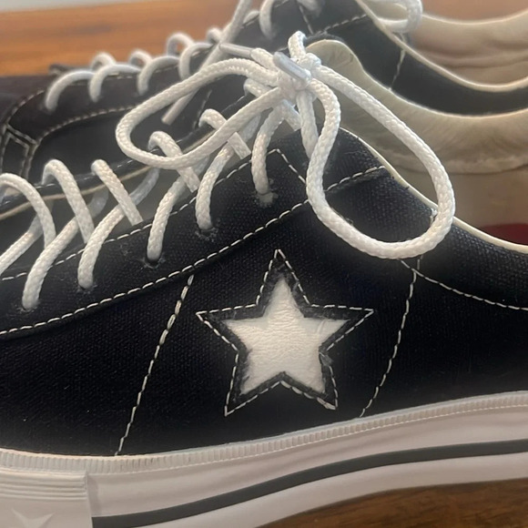 RARE Converse One Star Platform Ox sneakers 564031C black red bottom soles 5.5 - Picture 9 of 17